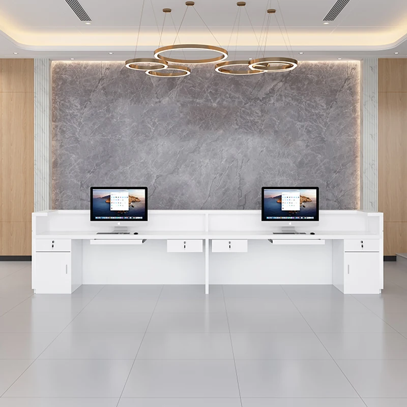 Standing Console Reception Desks Information Drawer Beauty Reception Desks Front Clinic mesa escritorio Office Furniture WJ25XP