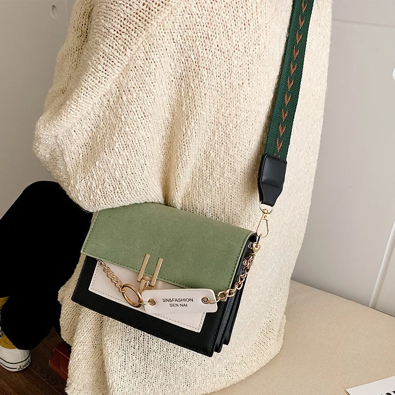 Women Shoulder Bags Fashion Mobile Phone Messenger Bag Casual Crossbody Purse Contrast Color Luxury Designer Bags - 3