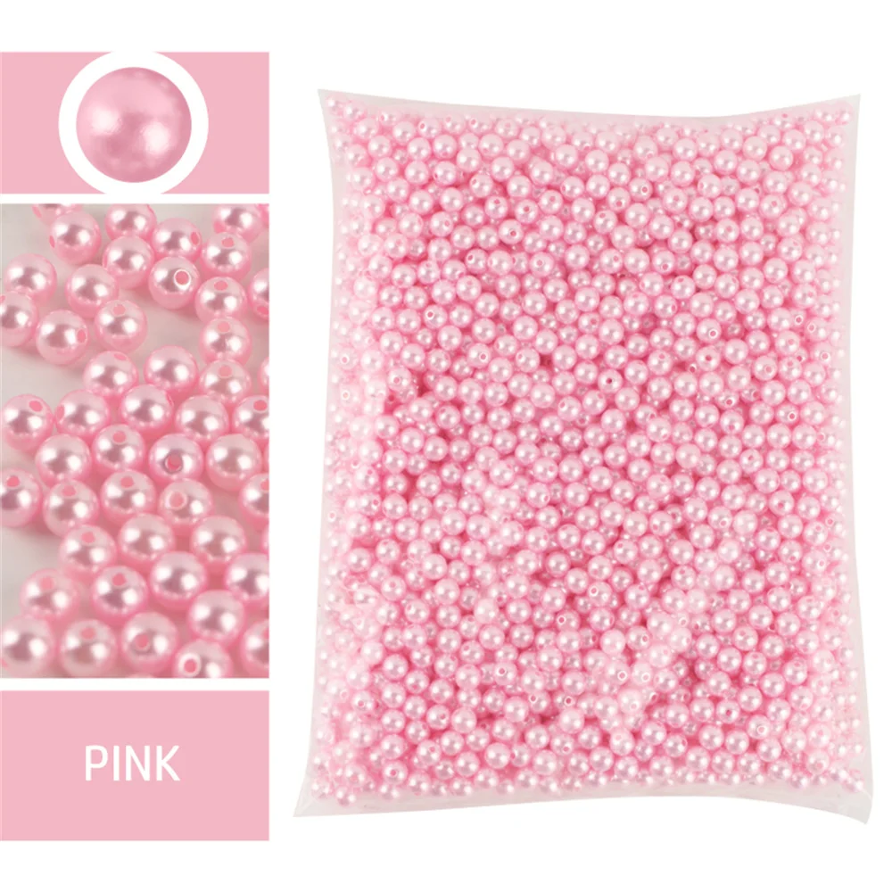Round Shape Assorted Size ABS Pearl Beads for DIY Crafting and Jewelry Making