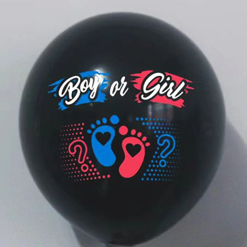 36-inch Black Gender Reveals Balloon Boy or Girl Boys and Girls Set Up Large Balloons