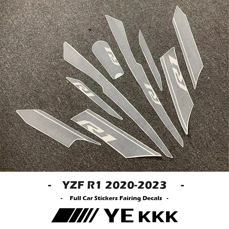 For YAMAHA YZF-R1 YZF-R1M YZF-R1S 2023-2020 Fairing Shell Sticker Decal Whole Car Line All LOGO R1 2020 2021 2022 2023