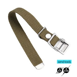 Breathable Soft Canvas Watch Strap, 20 - 22MM - 20mm (Green)