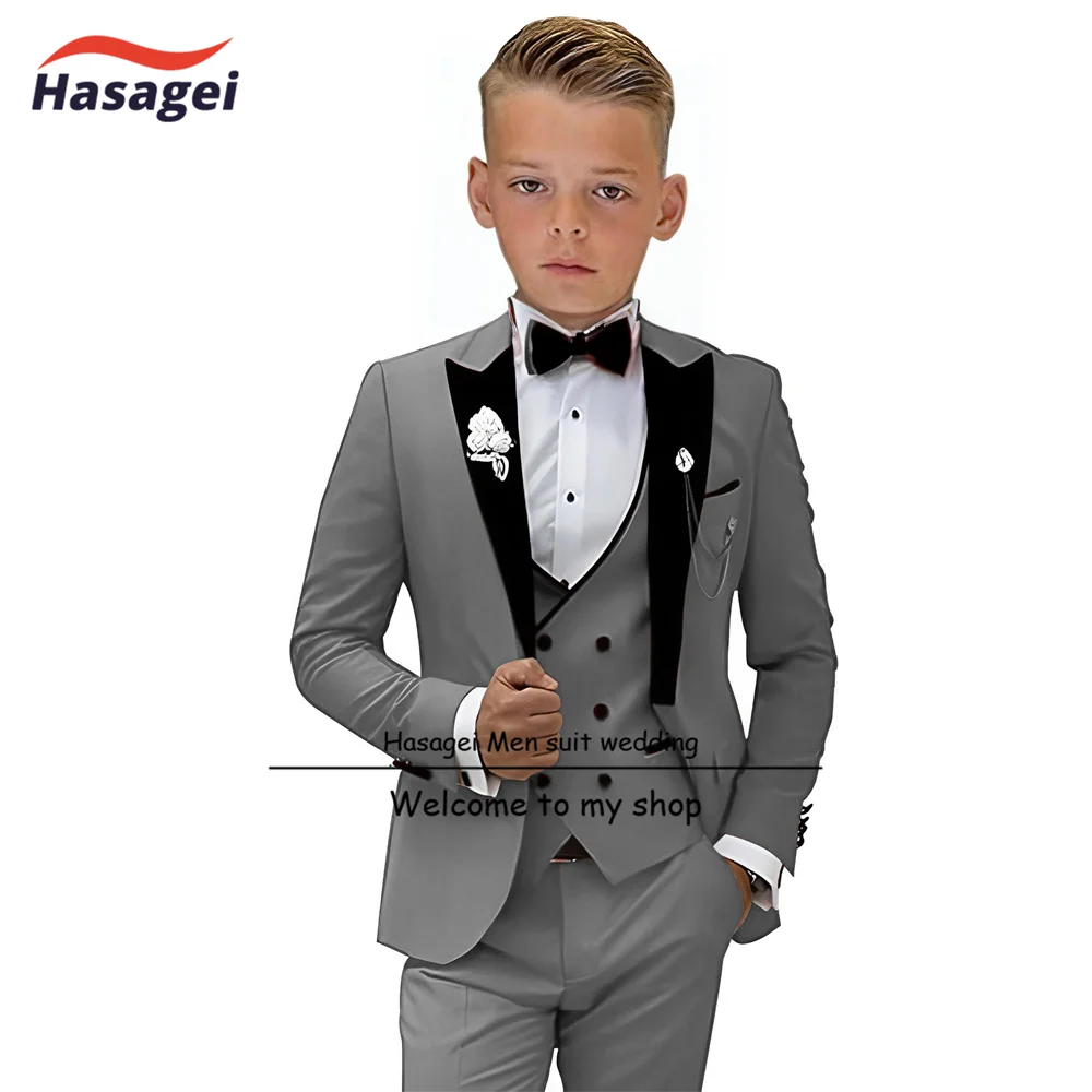 Beige Suit for Boys Wedding Tuxedo 3-Piece Formal Party Performance Wear for Kids 2-16 Years Old Blazer boys formal suit set