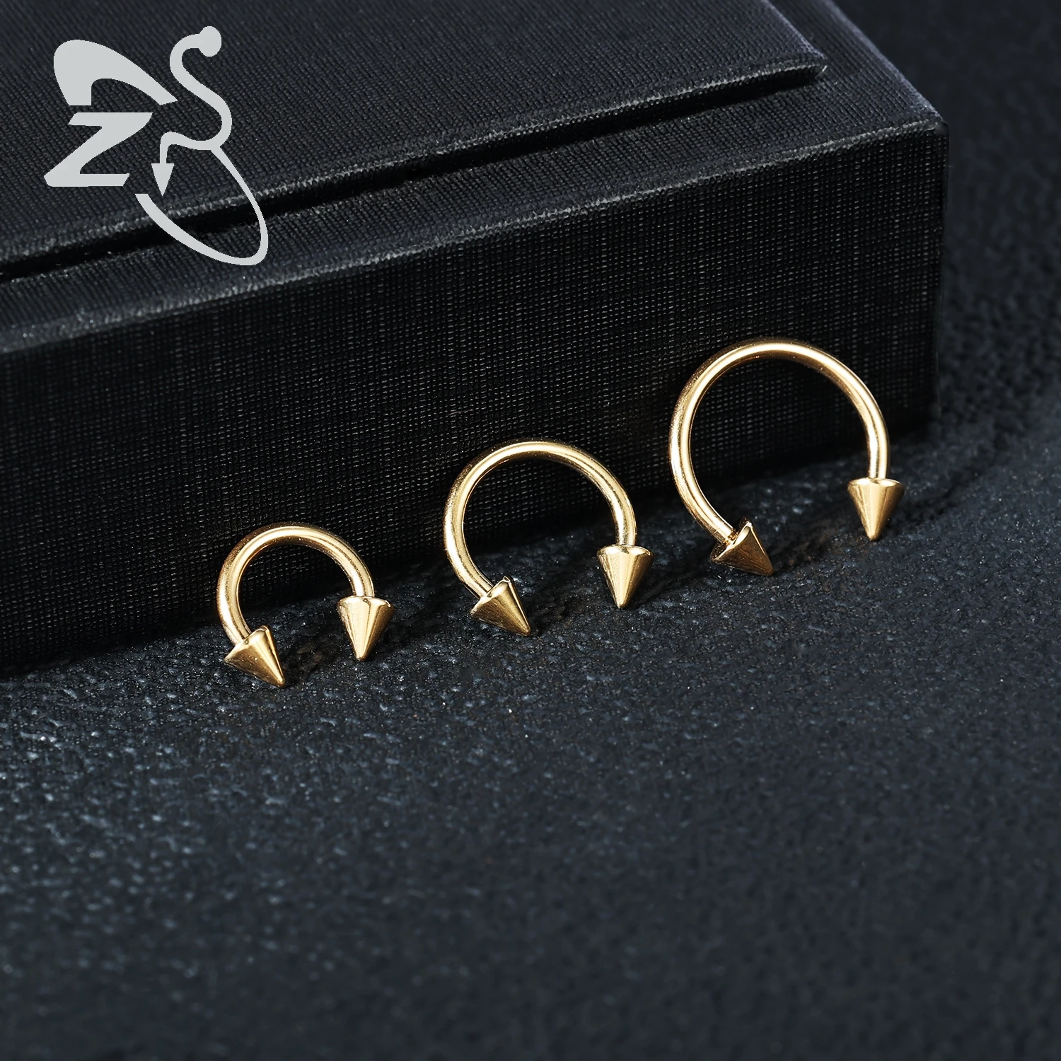 Hoop Earrings Piercing Jewelry Nose Rings Body Piercing Jewelry Body Jewelry Ear Piercing Jewelry Body Piercing Earrings Ear Studs Nose Studs ZS 1PC 16G Titanium Septum Clicker Spike Septum Ring Heart Hoop Horseshoe Nose Piercing Gold Color Helix Cartilage Piercings