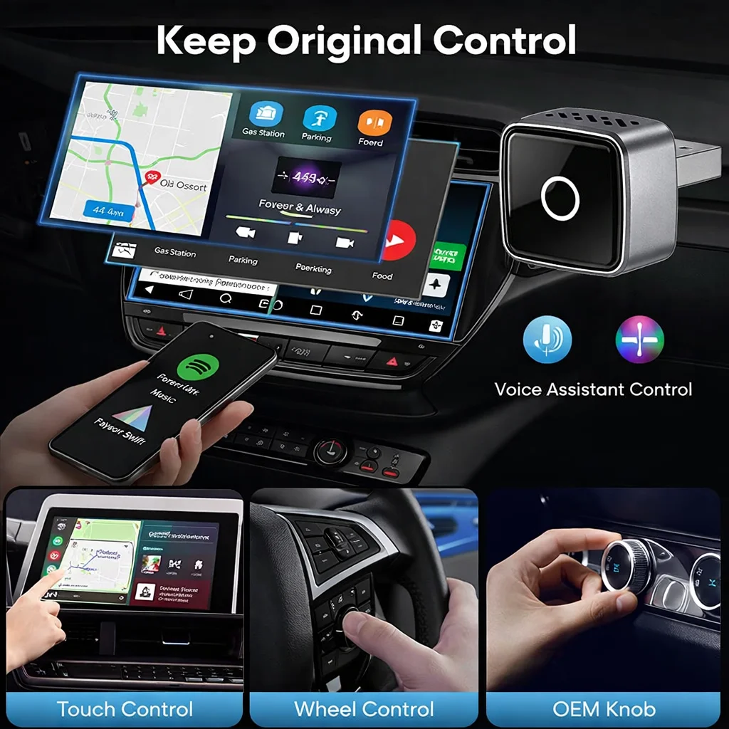 Wireless CarPlay Adapter – Seamless iPhone Connectivity and Hands-Free Control