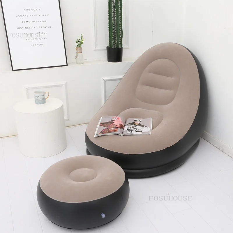 Portable Apartment Cloakroom Hotel Sofas Modern Bedroom Dormitory Backrest Armchairs Shopping Mall Coffee Shop Inflatable Sofa T