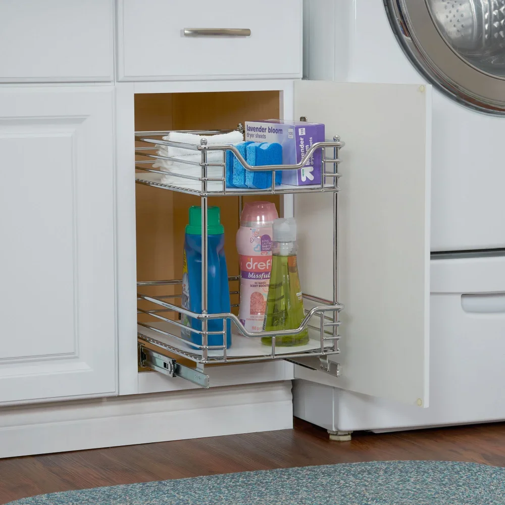 

Sliding Kitchen Cabinet Organizer, Silver Kitchen Storage Racks & Holders
