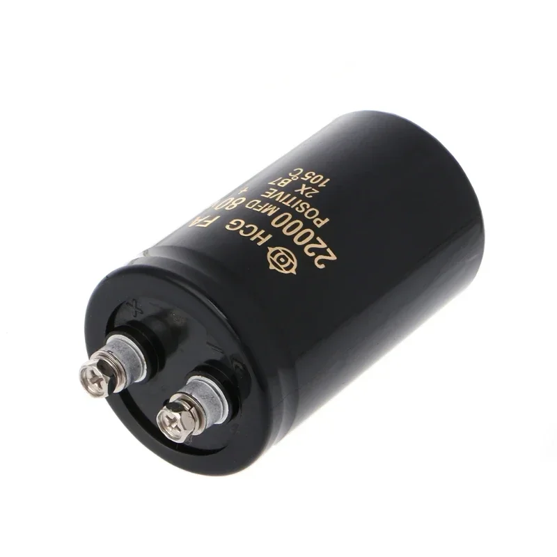 22000uF 80V Electrolytic Screw Capacitor Amp Power Supply 50x80mm 105℃ 4