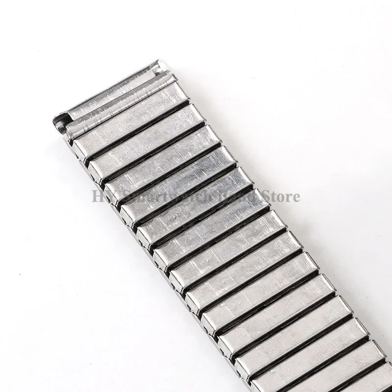 Sleek Stainless Steel Elastic Watch Band - Universal Metal Expansion Strap