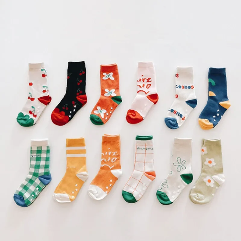 Toddler Knee High Sock New Autumn Korean Brand Infant Baby Boy Girls Socks Anti Slip Skid Resistance Leg Warmers Cotton Stocking 1