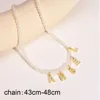 Collier personnalisé en acier inoxydable pour femme, pendentif lettre Alpahbet, nom initial, déclaration de collier, cadeau de breloques