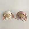 Winter Plush Baby Bunny Hat With Rabbit Ear Kids Beanie Cap For Girls Adjustable Thick Warm Kids Bonnet Cap Infant Accessories 2