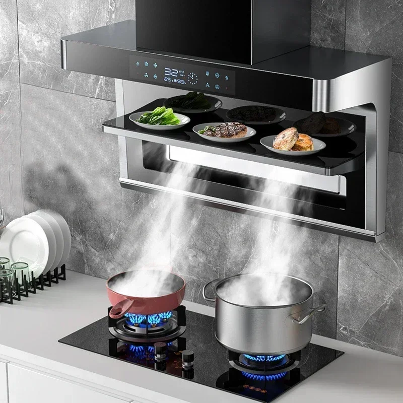 Home Appliance Kitchen Range Hood - In Stock, 7-Shaped, Strong Suction, Dual Top & Side Suction 2