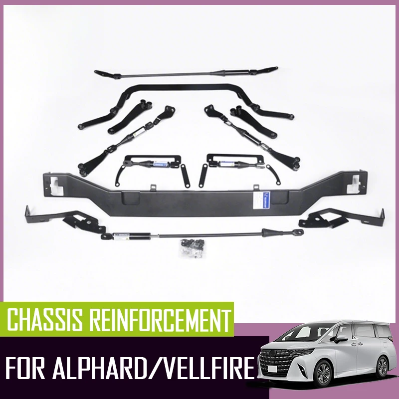 For Toyota Alphard Vellfire Chassis Reinforcement Kit Damping Strut Tower Brace Body Stabilizer Enhance Stability Handling