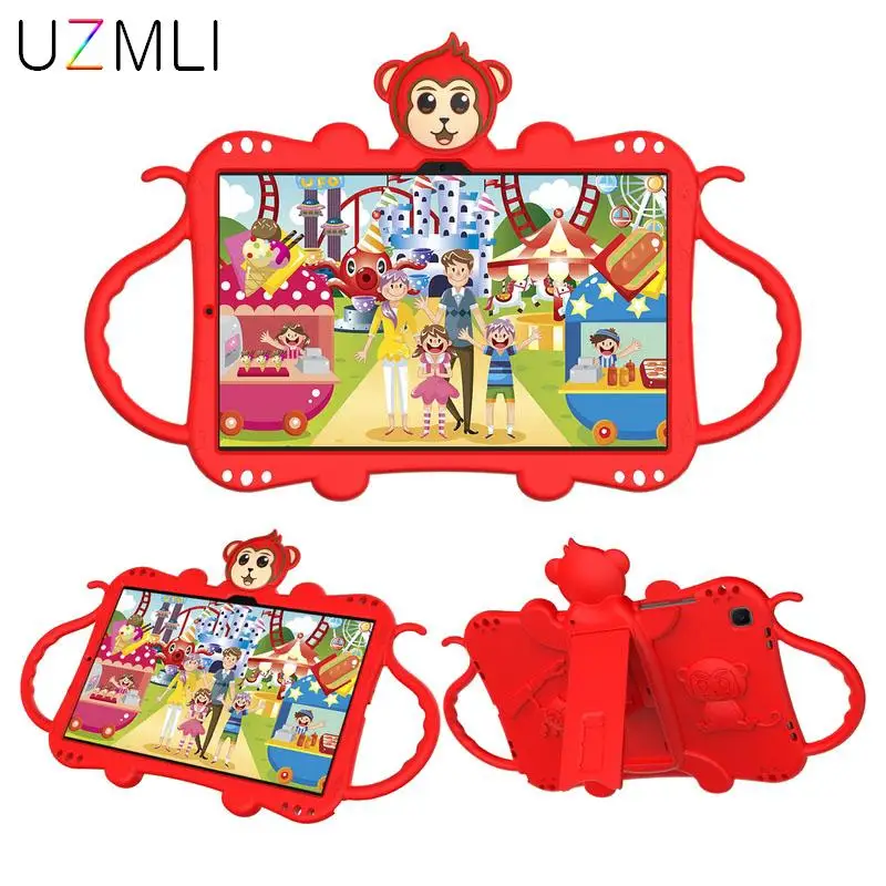 Cute 3D Cartoon Monkey Kids Custodia In Silicone Sicura Per Samsung Galaxy Tab A7 10.4 T500 T505 Custodia Antiurto Per Tablet Con Cavalletto Fundas