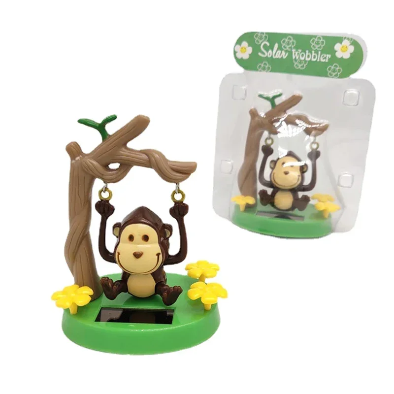 Solar Ornaments Bobblehead Doll Swing Monkey Gift ornament crafts miniature figurines miniature ornament