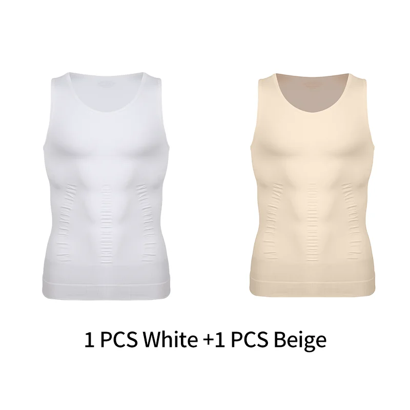 Men's Slimming Compression Tank Top - Body Shaper Vest for Workout & Tummy Control