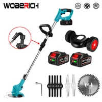 Electric Lawn Mower Cordless Grass Trimmer Length Adjustable Foldable Cutter Household Garden Tools For Makita 18V Battery 1