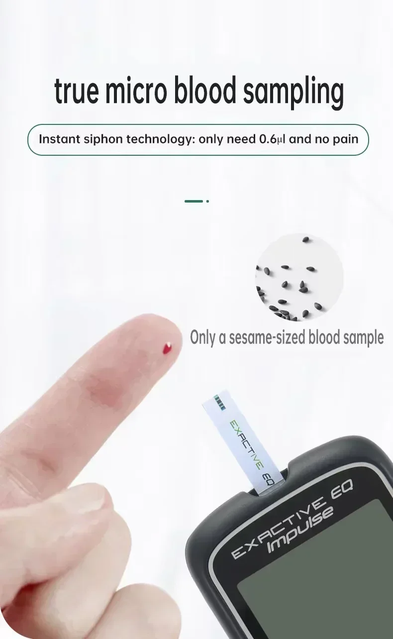EXACTIVE EQ Diab&eacute;tico Teste Tiras Lancetas para Blood Sugar Monitor Glucometer Diabetes Medidor de Glucose Acess&oacute;rios M&eacute;d 100pcs blood glucose monitor blood glucose strips blood test meter blood test strips blood glucose lancets medical blood test kit