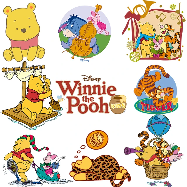 Disney Winnie The Pooh Patches Pooh Bear Anime Cartoon Clothes Patches  Garment Stickers Embroidery Cloth Stickers