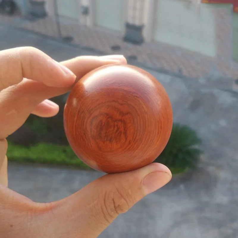 Fitness spend pear care wood-pellet palm massage ball senile rehabilitation therapy tool "