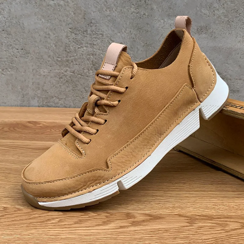 

2022 Hot Men Sport Casual Shoes Genuine Leather Walking Shoes Mens Top Quality Flats Footwear For Man Popular Adult Casual Shoe