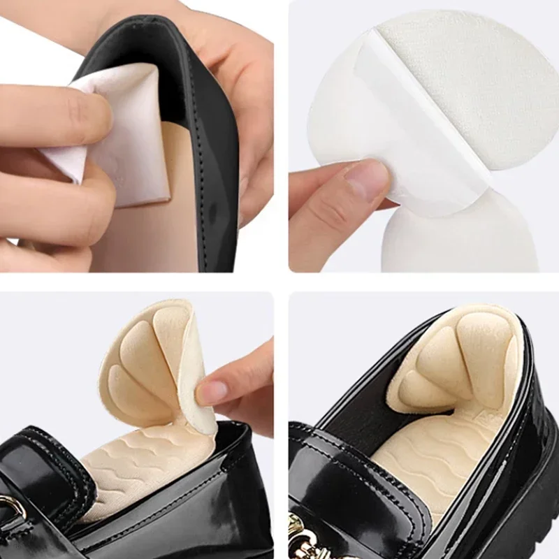 T Shape Sponge Heel Stickers Shoe Cushion Heel Protector for Shoes High Heels Inserts Pads Shoe Adjuster Women Half Insoles