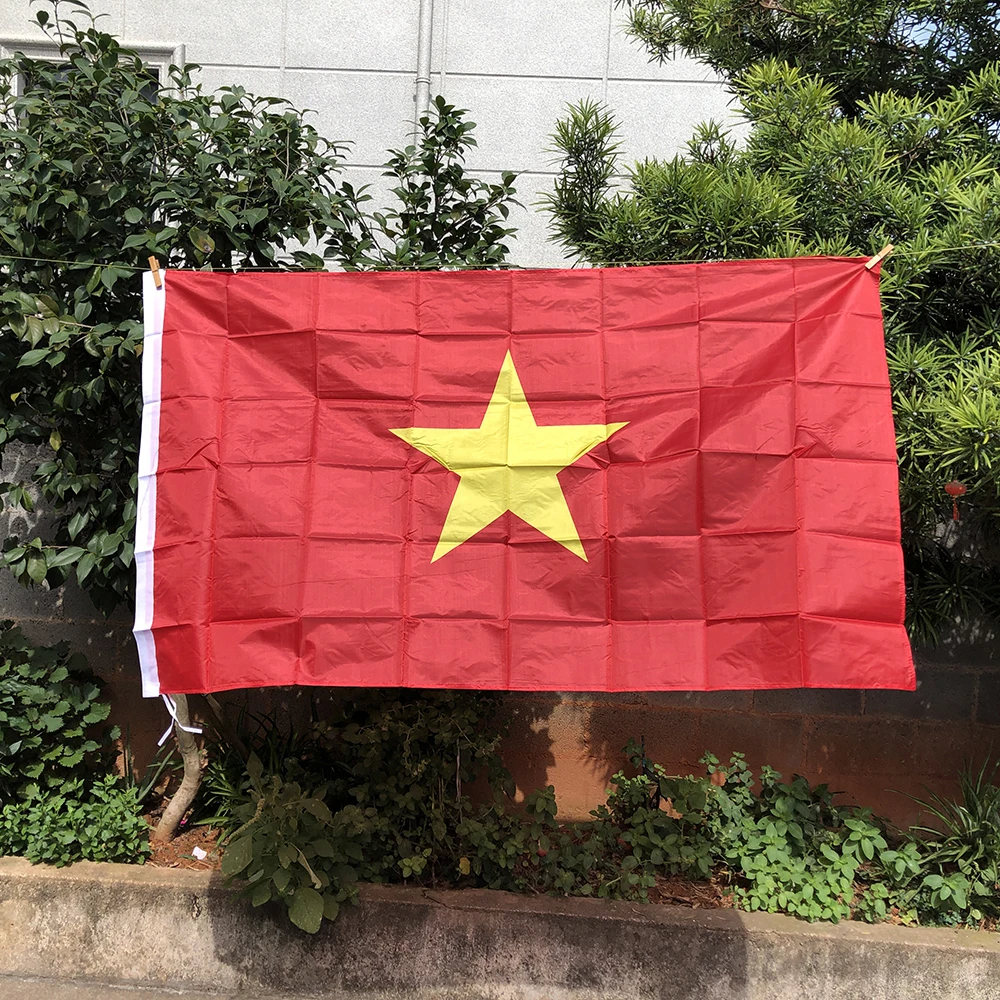 Z-One Bandiera 3 X5Ft Vietnam Flag 90 X150Cm Poliestere Appeso Vietnam Country Flag Indoor Outdoor Home Decoration