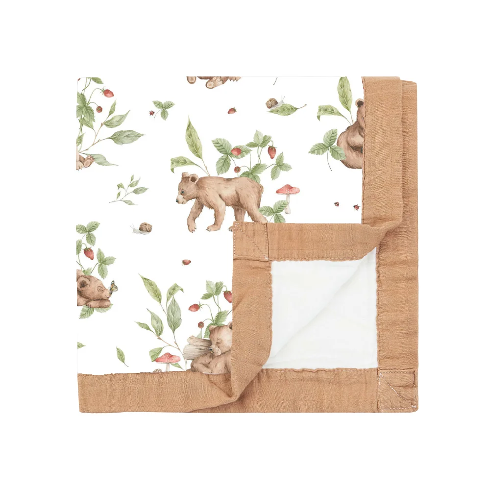 Cotton Blanket Baby Blanket Bamboo Cotton Baby Swaddle Newborn Quilt Size 120x150cm