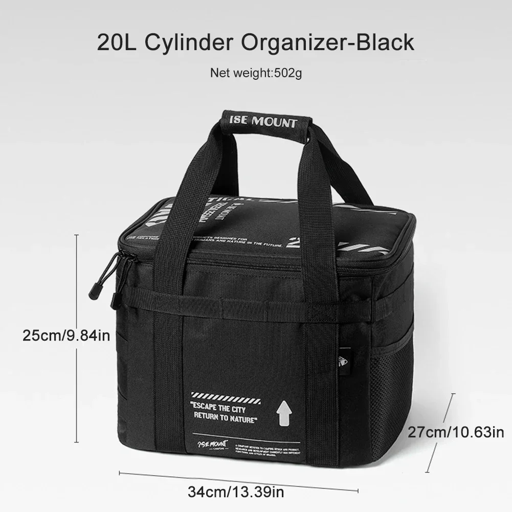 Portable Gas Tank Bag Large Capacity Picnic Organizer Cookware Utensils Kit Bag Outdoor Storage Box Camping Supplies