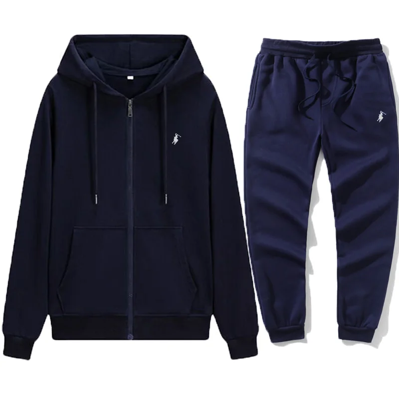 Classic brand men's and women's Zipper Hoodies Pants Sets Pullovers Jackets Sports Velvet Long Sleeved waterproof jacket cycling jacket