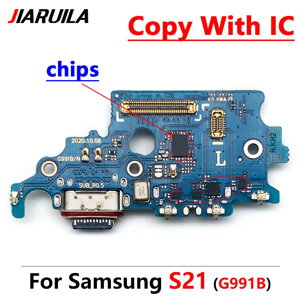 10 шт. для Samsung S21 Новый USB-разъем зарядки плата гибкий кабель Соединительная