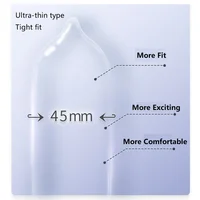 50 Stück Slim Fit ultra dünne Kondome für Männer Anti fallen 45mm kleine Penis Ärmel Sexspielzeug Kondom Paare Sexshop Tools 4