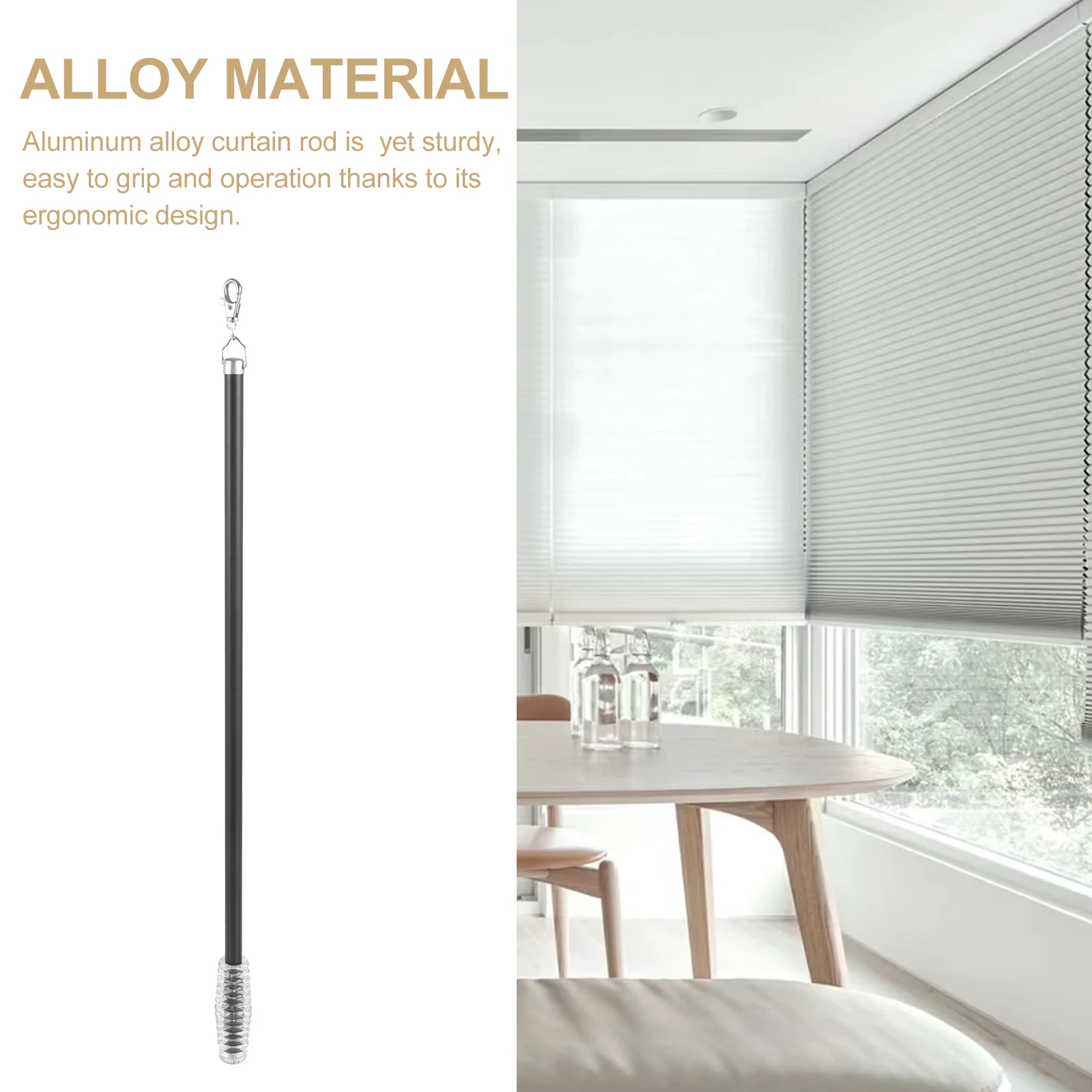 White White Vertical Blind Pull Rod Rod Curtain Pull Wand Versatile Curtain Wand Invisible Drapery Easier Opening