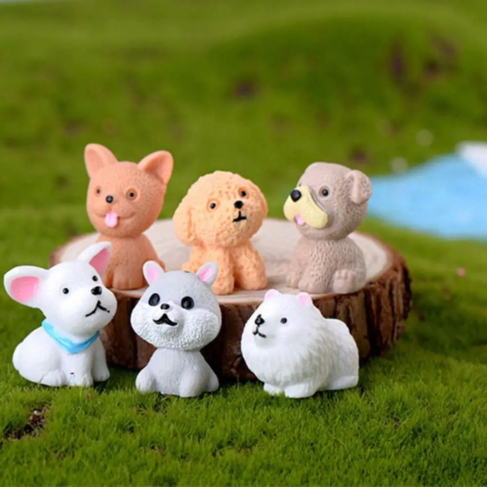 

DIY Home Decor Fairy Garden Mini Puppy Statue Figurines Animal Miniature Dog Ornament Cake Decoration