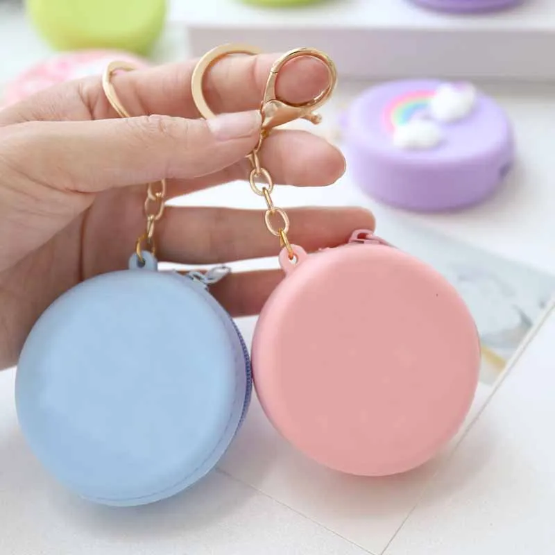 7 Colors Mini Euro Round Coin Holder Case Coin Purses Women Girls