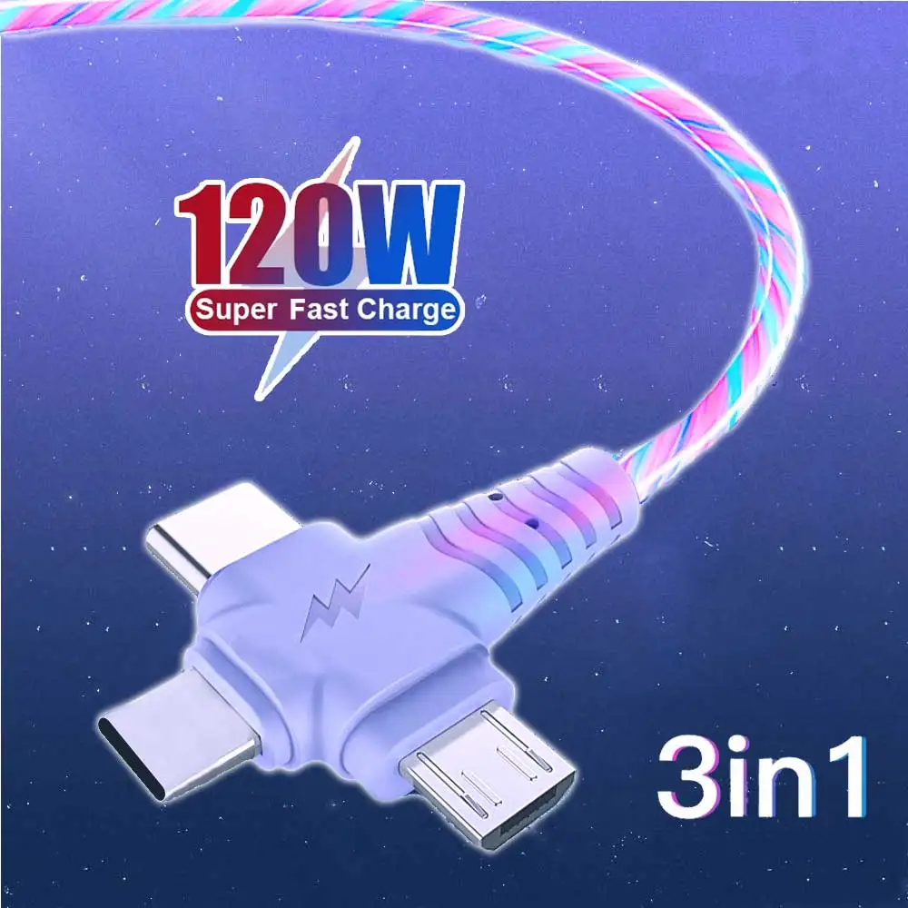 Flowing LED Lights USB-C (Type-C) Charge and Sync Cable - Pink - HD  Accessory