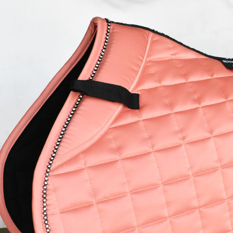 British Sweat Drawer Saddle Pads Square Satin Horse Riding Pad Saddlecloth