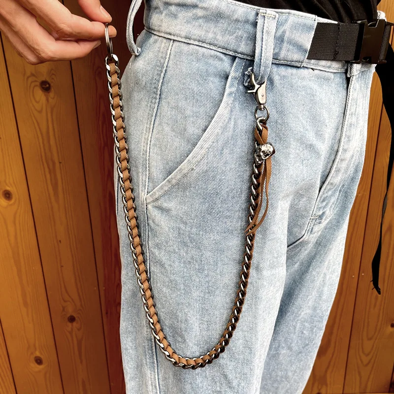 Skeleton Wallet Chain For Men & Woman, Metal Double Layer