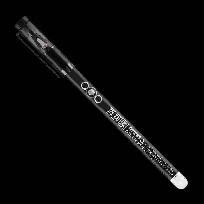 12Pcs 열 지울 수 있는 펜 세트 0.7mm 지울 수 있는 젤 펜 총알 닙 컬러 젤 펜 부드러운 쓰기 학교 사무용품 용품