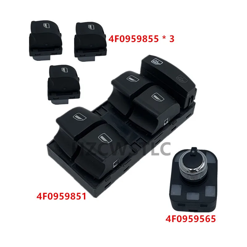 Spedizione Gratuita Power Window Specchio Interruttore Pulsante Per Audi A6 S6 C6 Rs6 A6 Allroad Quattro A3 Q7 4F0 959 851 4F0 959 855 4F0959565