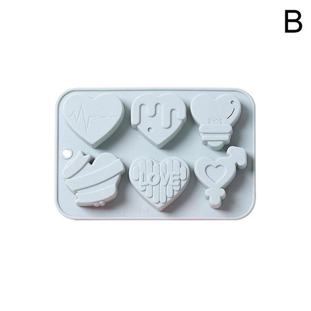 Slots DIY Silicone Cake Mold Love Heart Shaped Silicone Molds Fondant Cake Chocolate Mold For Kitchen Accessories Mold