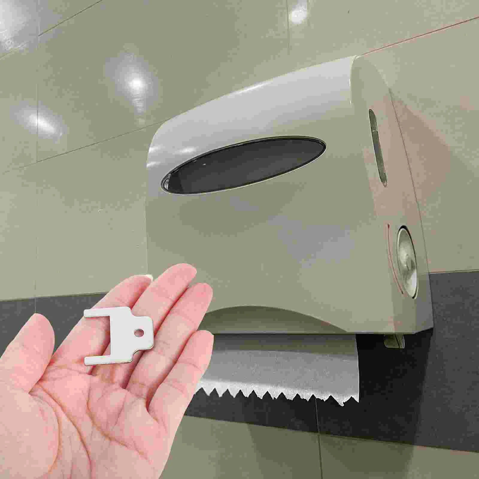 4pcs Roll Tissue Case Lock Key Part Paper Towel Dispenser Key Roll Toilet Paper Dispenser Keys Toilet tissue dispenser keys