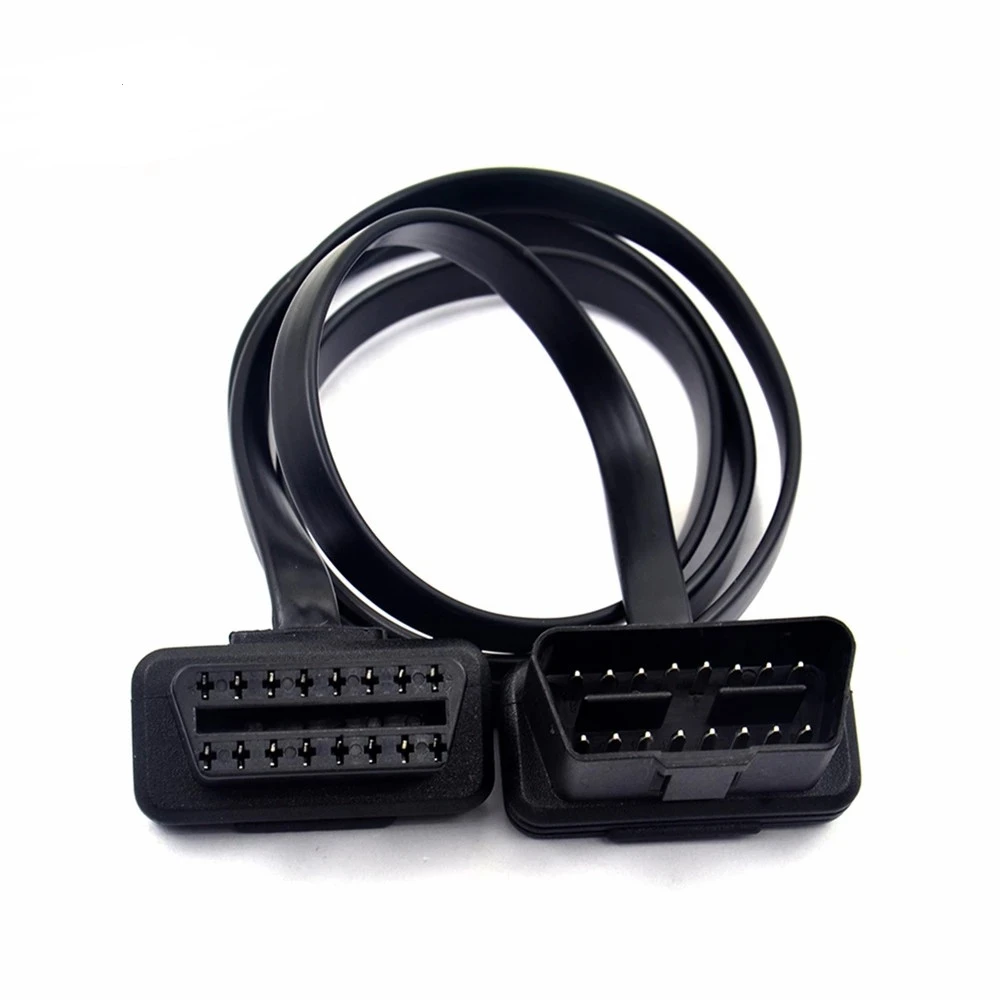 60/100CM 16Pin OBDII OBD 2 OBD2 Cable Connector Diagnostic-Tool ELM327 Adapter Flat Thin As Noodle Male to Female Extension60/100CM 16Pin OBDII OBD 2 OBD2 Cable Connector Diagnostic-Tool ELM327 Adapter Flat Thin As Noodle Male to Female Extension buy car inspection equipment