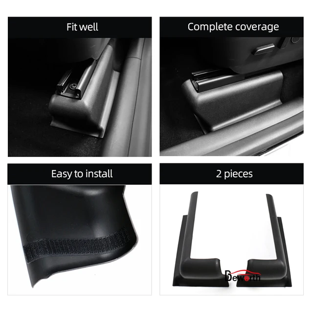 2022 for Tesla Model Y Under Seat Corner Guard Slide Anti-kick Protection Cover Protective Modification Interior Car Accessories 3