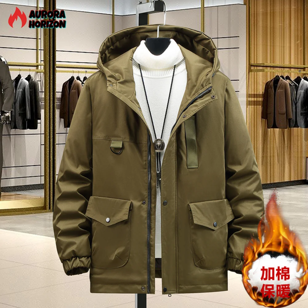 ZOZO Men's Winter Casual Clothes Tide Big Yards Jacket Thickened Winter Men 160kg Big Size 9XL 10XL Parkas Cotton-padded Clothes