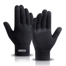 

2022 Spring Touch Screen Gloves Wool Knitted Men's Gloves Female Warm Mitten Outdoor Driving Cold-proof Glove Mitten