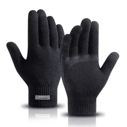 2022 Spring Touch Screen Gloves Wool Knitted Men's Gloves Female Warm Mitten Outdoor Driving Cold-proof Glove Mitten