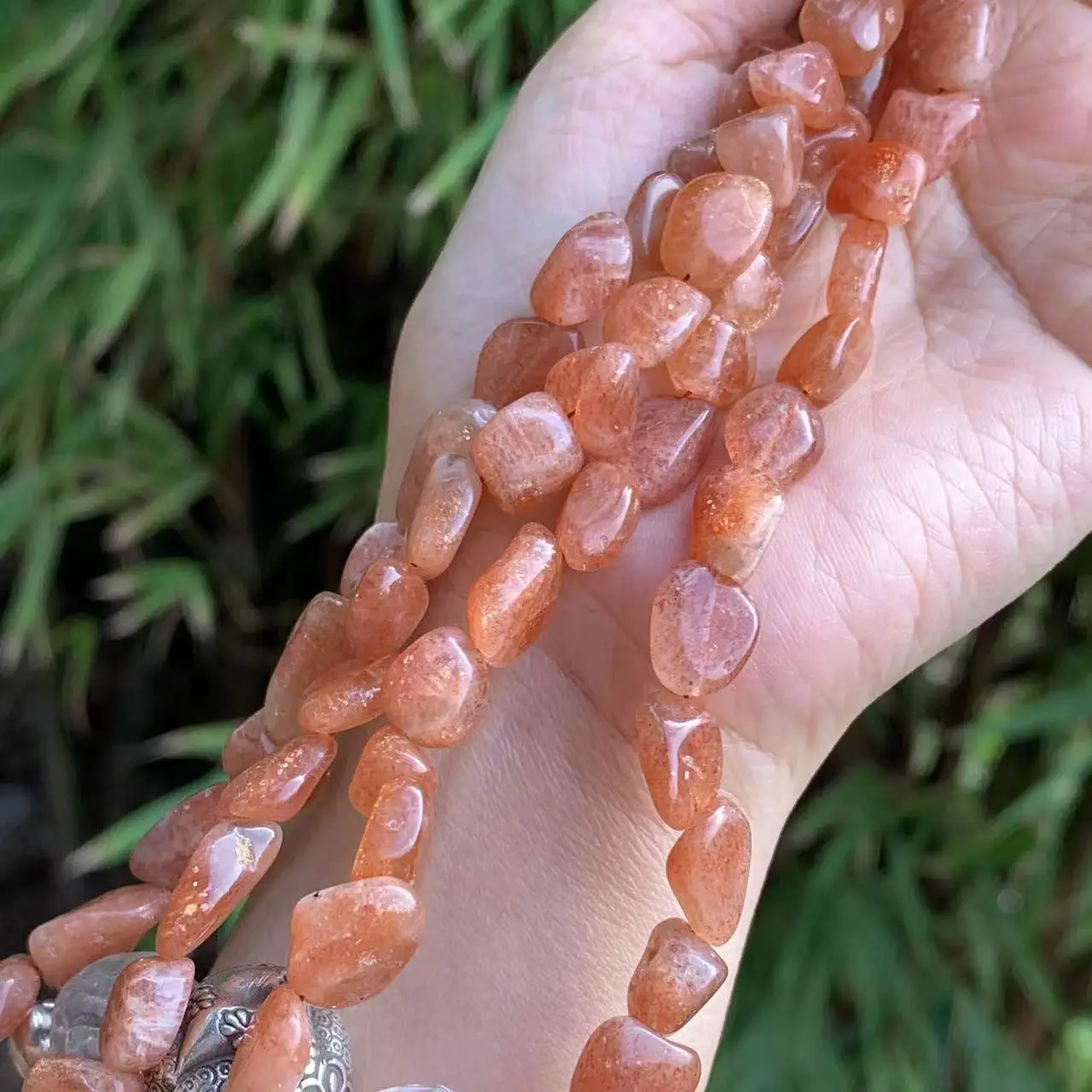 Natural Sanidine Gold Sunstone Bracelet For Woman Crystal Bracelet Jewelry Orange Stones Wholesale Healing Energy Gift Lucky