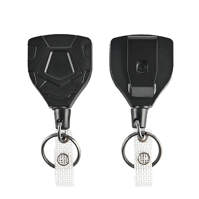 Retractable Badge Reel Metal Wire Keychain Pull Badge Reel Id Lanyard Name Tag Card Badge Holder Recoil Chain Clips Outdoor Key Ring